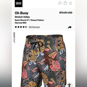 Oh Buoy
Stretch Volley
Swim Shorts 5" / Desert Palms-Harvest Mlti